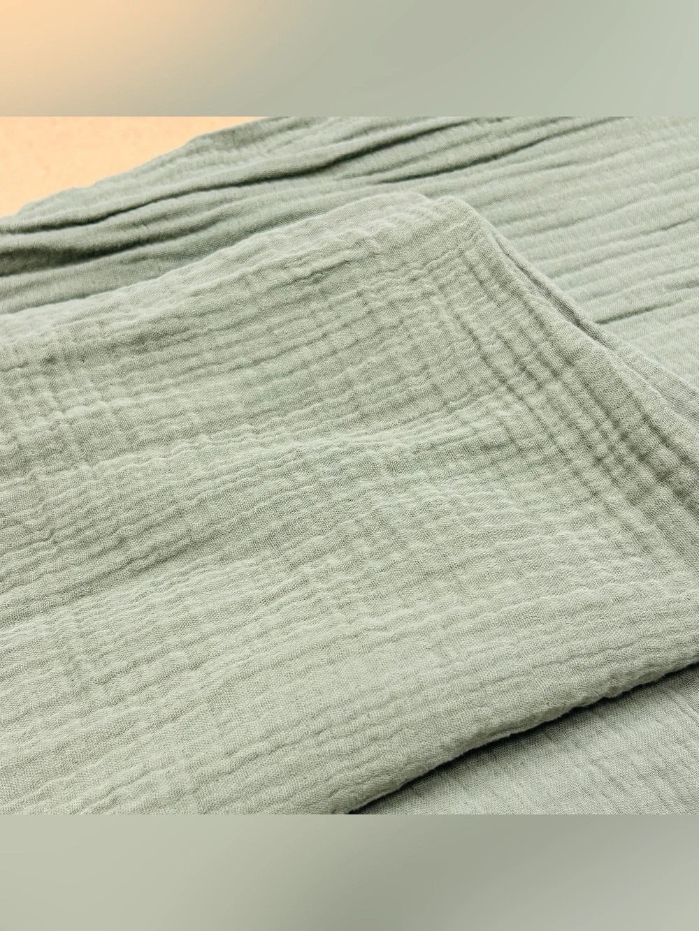 QUINCE Organic Airy Gauze Duvet Cover Set King/Cal King Olive 9046